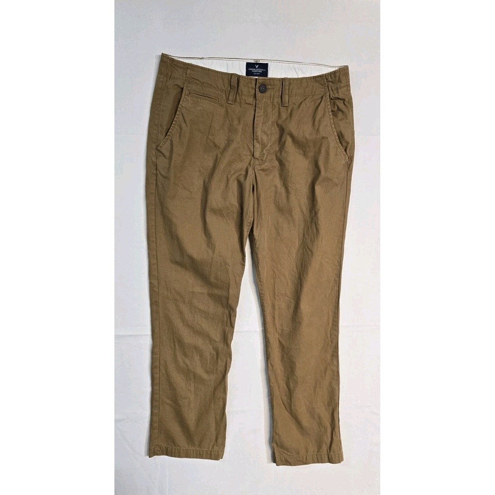 American Eagle Men's Original Straight Chino Pants 34x32 Brown